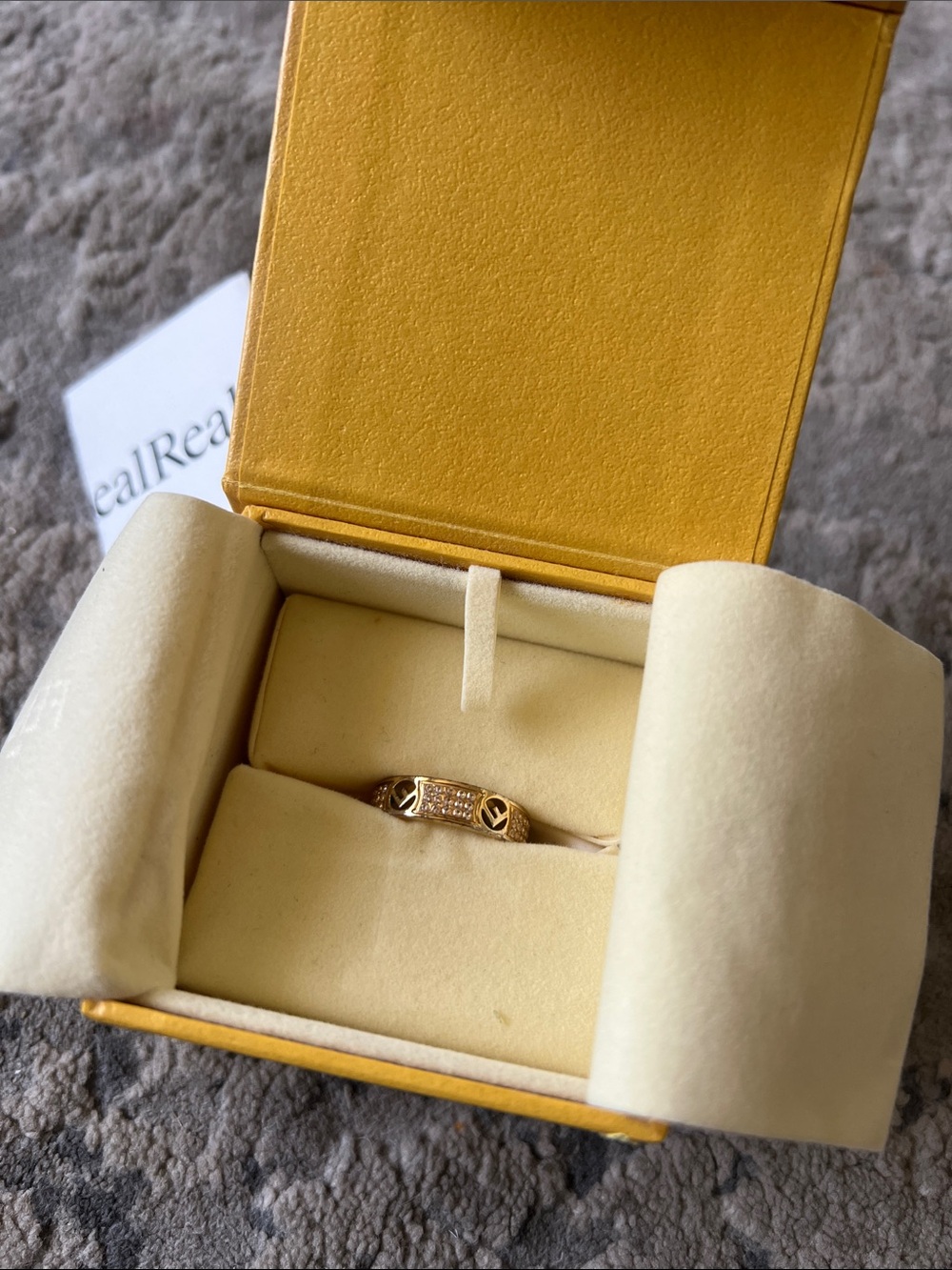 AUTH Fendi “F is Fendi” Fashion Ring SZ 8